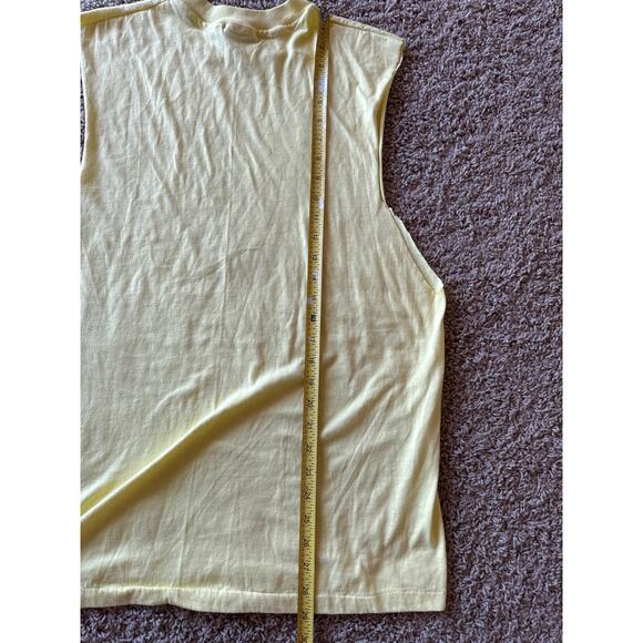 Vintage ‘88 Vikings USA Made Single Stitched Yellow Hanes XL Cutoff Workout Tee - Picture 6 of 6